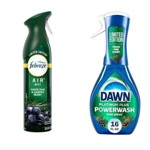 Dawn Powerwash & Febreze Air Freshner Bundle Pine Scent